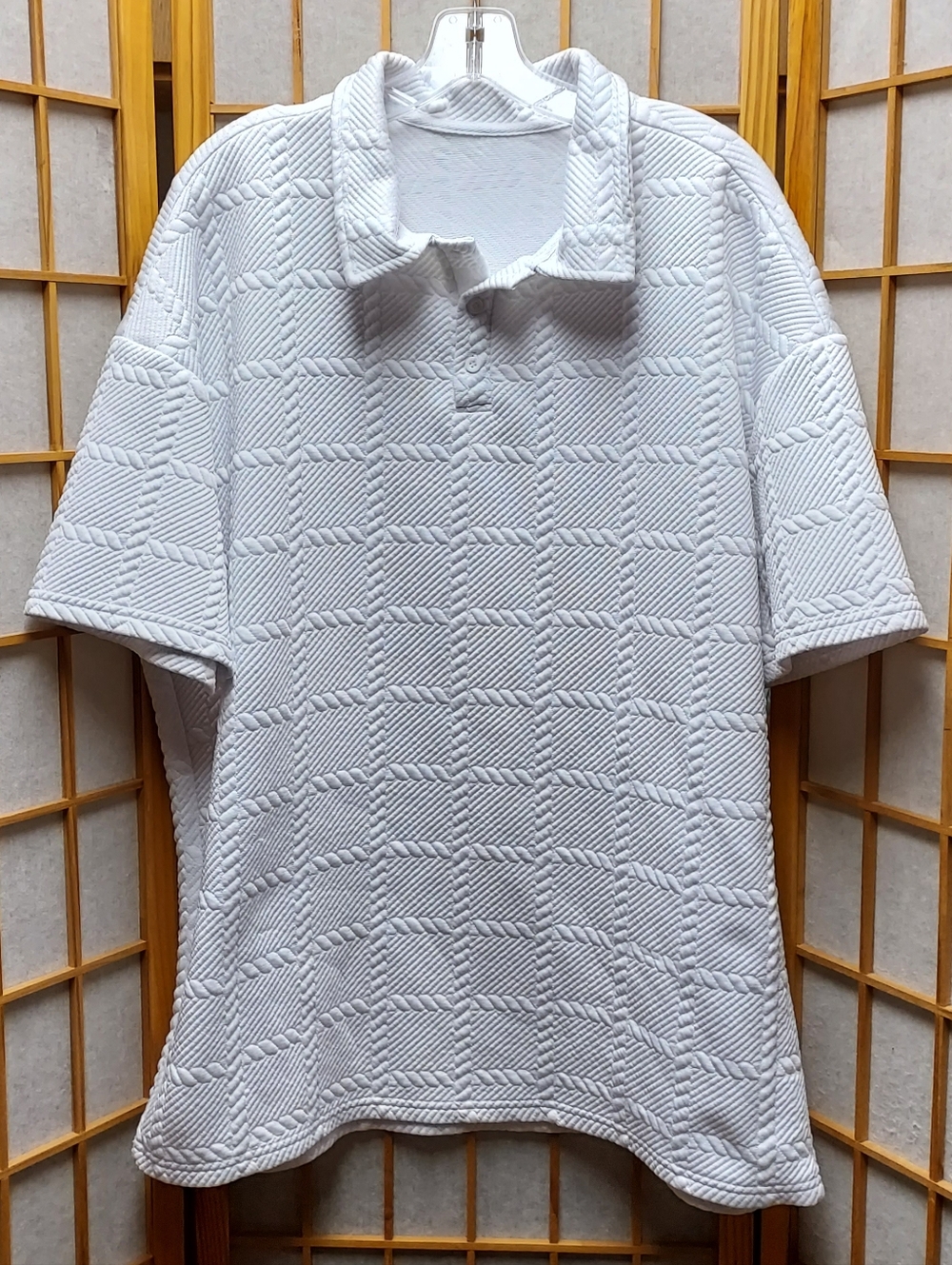 🐻‍❄ Quilted thick Polo Shirt Mens XXL 2X Manfinity SHEIN